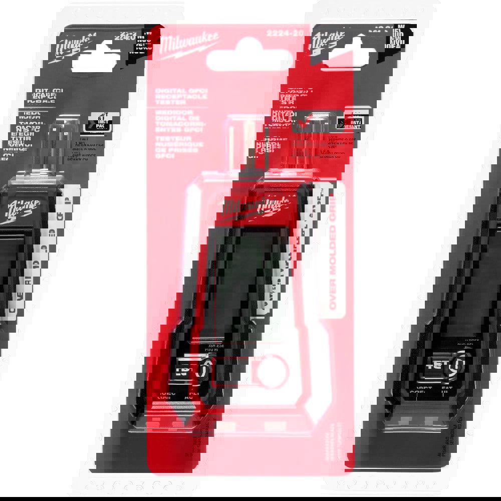 Circuit Continuity & Voltage Testers; Tester Type: Receptacle Tester with GFCI ; Minimum Voltage: 0 V ; Maximum Voltage: 135V AC ; Display Type: Digital LCD ; Audible Alert: No ; Power Supply: AAA Battery